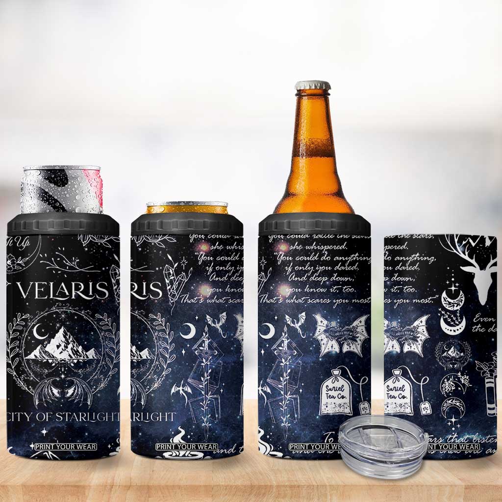 Velaris City Of Starlight 4 in 1 Can Cooler Tumbler Fantasy Night Sky Bookish Book Lovers TB10 Print Your Wear