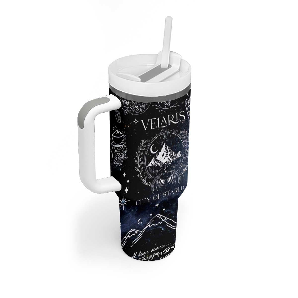 Velaris City Of Starlight Tumbler With Handle Fantasy Night Sky Bookish Book Lovers TB10 Print Your Wear