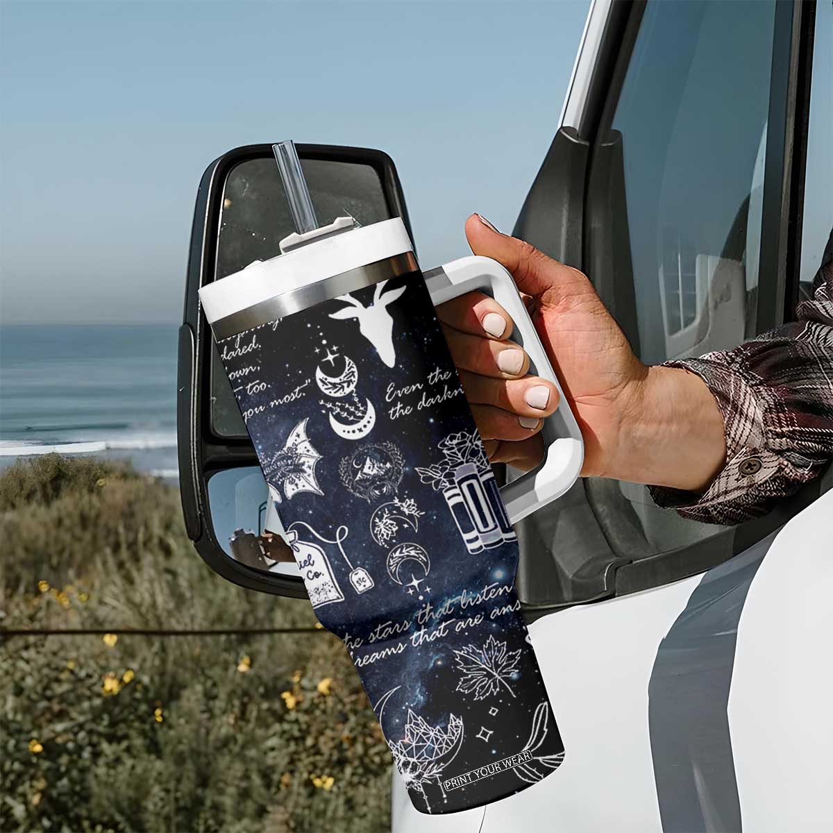 Velaris City Of Starlight Tumbler With Handle Fantasy Night Sky Bookish Book Lovers TB10 Print Your Wear