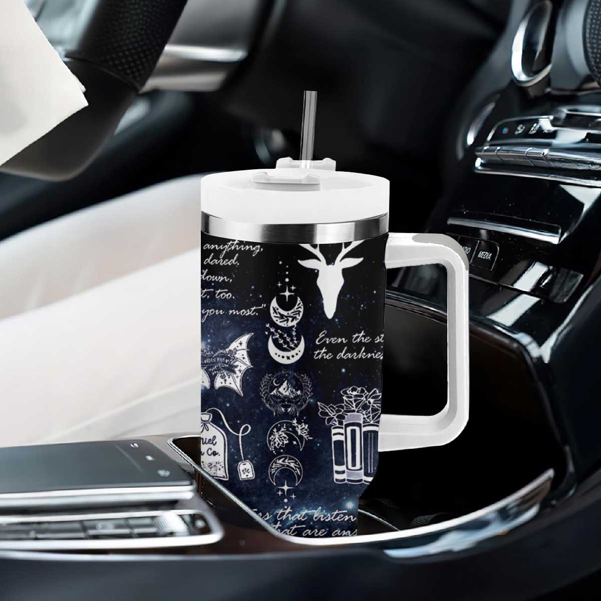 Velaris City Of Starlight Tumbler With Handle Fantasy Night Sky Bookish Book Lovers TB10 Print Your Wear