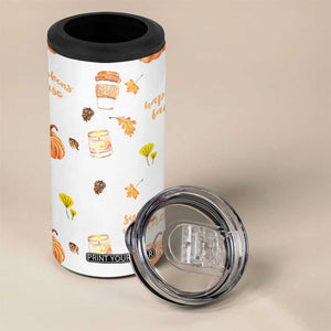 Pumpkin Season Fall Gift 4 in 1 Can Cooler Tumbler Autumn Travel Cup For Thanksgiving TB10 Print Your Wear