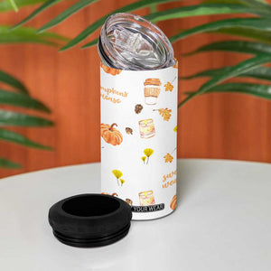 Pumpkin Season Fall Gift 4 in 1 Can Cooler Tumbler Autumn Travel Cup For Thanksgiving TB10 Print Your Wear
