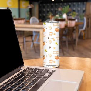 Pumpkin Season Fall Gift Skinny Tumbler Autumn Travel Cup For Thanksgiving TB10 Print Your Wear