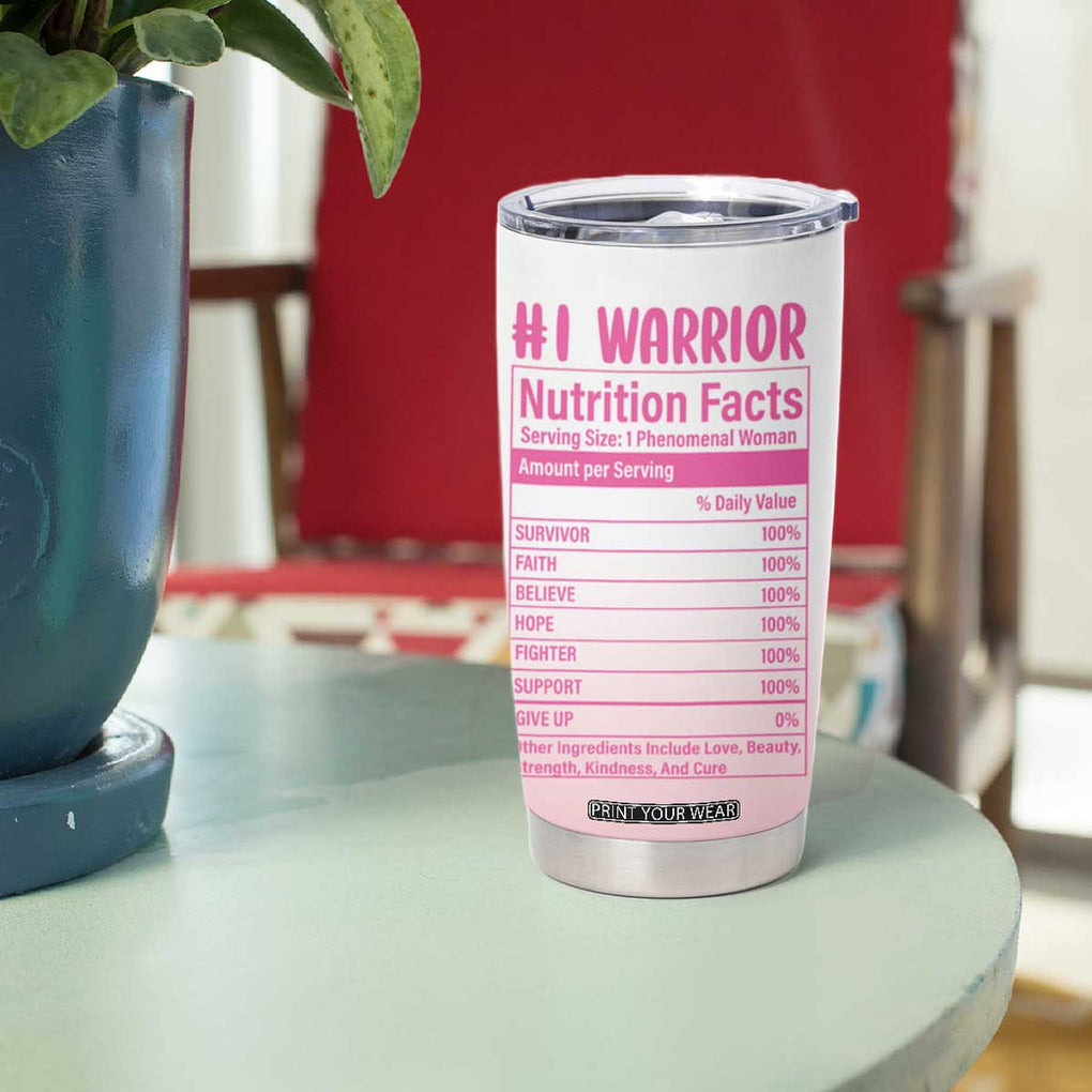 Personalized Breast Cancer Survivor Tumbler Cup Custom Name Pink Ribbon Chemo Care TB10 Print Your Wear