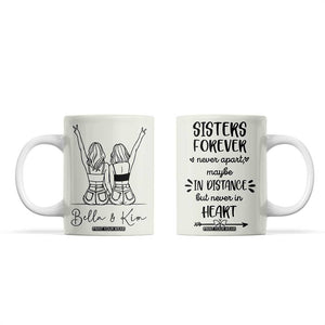 Personalized Long Distance Friendship Gift Coffee Mug Custom Name Best Friends Gifts For Women Bestie TB10 Beige Print Your Wear