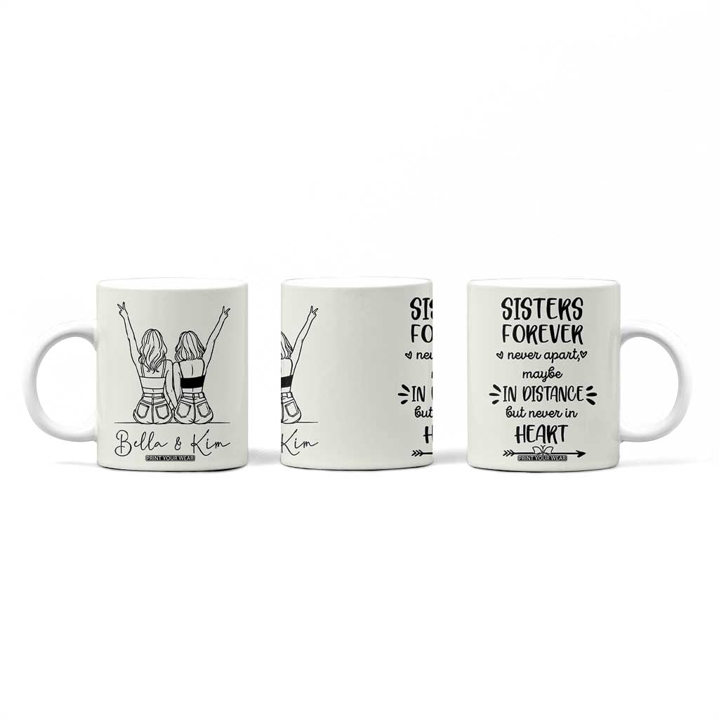 Personalized Long Distance Friendship Gift Coffee Mug Custom Name Best Friends Gifts For Women Bestie TB10 Print Your Wear
