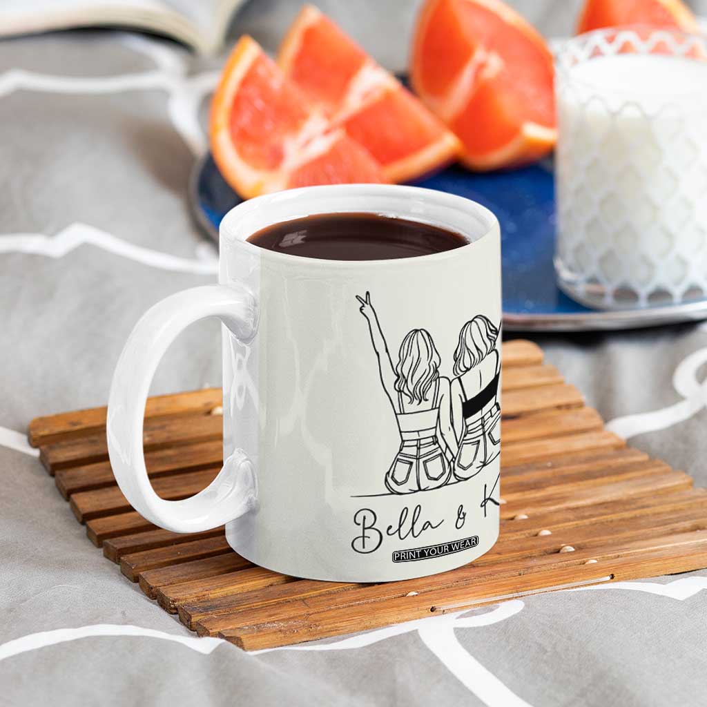 Personalized Long Distance Friendship Gift Coffee Mug Custom Name Best Friends Gifts For Women Bestie TB10 Print Your Wear