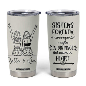 Personalized Long Distance Friendship Gift Tumbler Cup Custom Name Best Friends Gifts For Women Bestie TB10 Beige Print Your Wear
