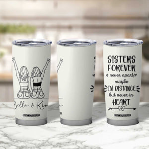 Personalized Long Distance Friendship Gift Tumbler Cup Custom Name Best Friends Gifts For Women Bestie TB10 Print Your Wear