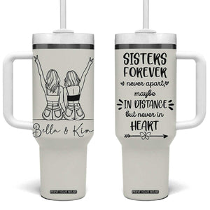 Personalized Long Distance Friendship Gift Tumbler With Handle Custom Name Best Friends Gifts For Women Bestie TB10 One Size: 40 oz Beige Print Your Wear