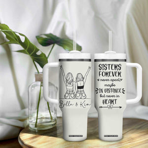 Personalized Long Distance Friendship Gift Tumbler With Handle Custom Name Best Friends Gifts For Women Bestie TB10 Print Your Wear