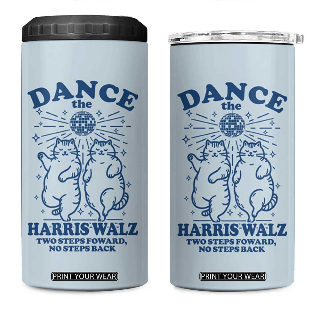 President Kamala Harris 2024 4 in 1 Can Cooler Tumbler Two Steps Forward Not Back Funny Childless Cat Lady TB10 One Size: 16 oz Blue Print Your Wear