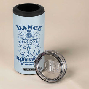 President Kamala Harris 2024 4 in 1 Can Cooler Tumbler Two Steps Forward Not Back Funny Childless Cat Lady TB10 Print Your Wear