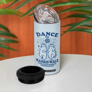President Kamala Harris 2024 4 in 1 Can Cooler Tumbler Two Steps Forward Not Back Funny Childless Cat Lady TB10 Print Your Wear