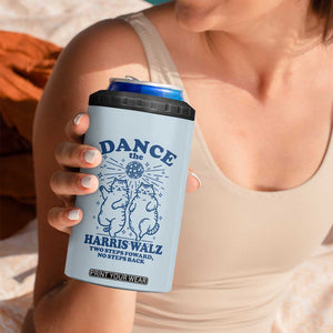 President Kamala Harris 2024 4 in 1 Can Cooler Tumbler Two Steps Forward Not Back Funny Childless Cat Lady TB10 Print Your Wear