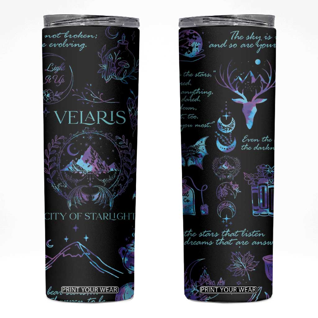 Velaris City Of Starlight Skinny Tumbler Fantasy Celestial City Night Sky Bookish Book Lovers TB10 Galaxy Print Your Wear