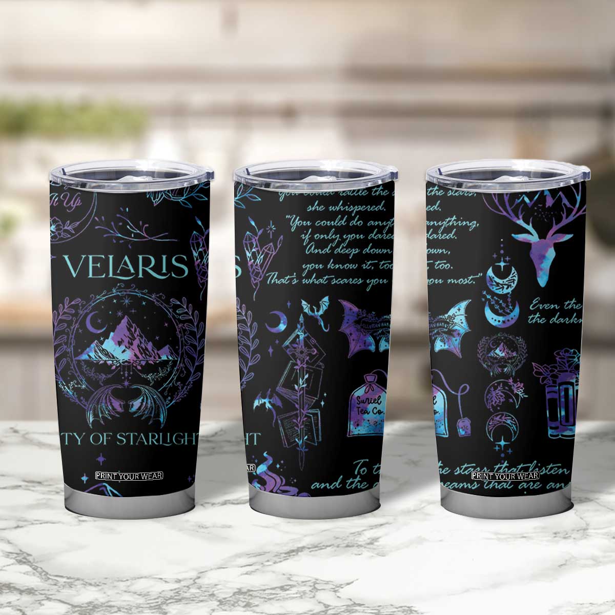 Velaris City Of Starlight Tumbler Cup Fantasy Celestial City Night Sky Bookish Book Lovers TB10 Print Your Wear