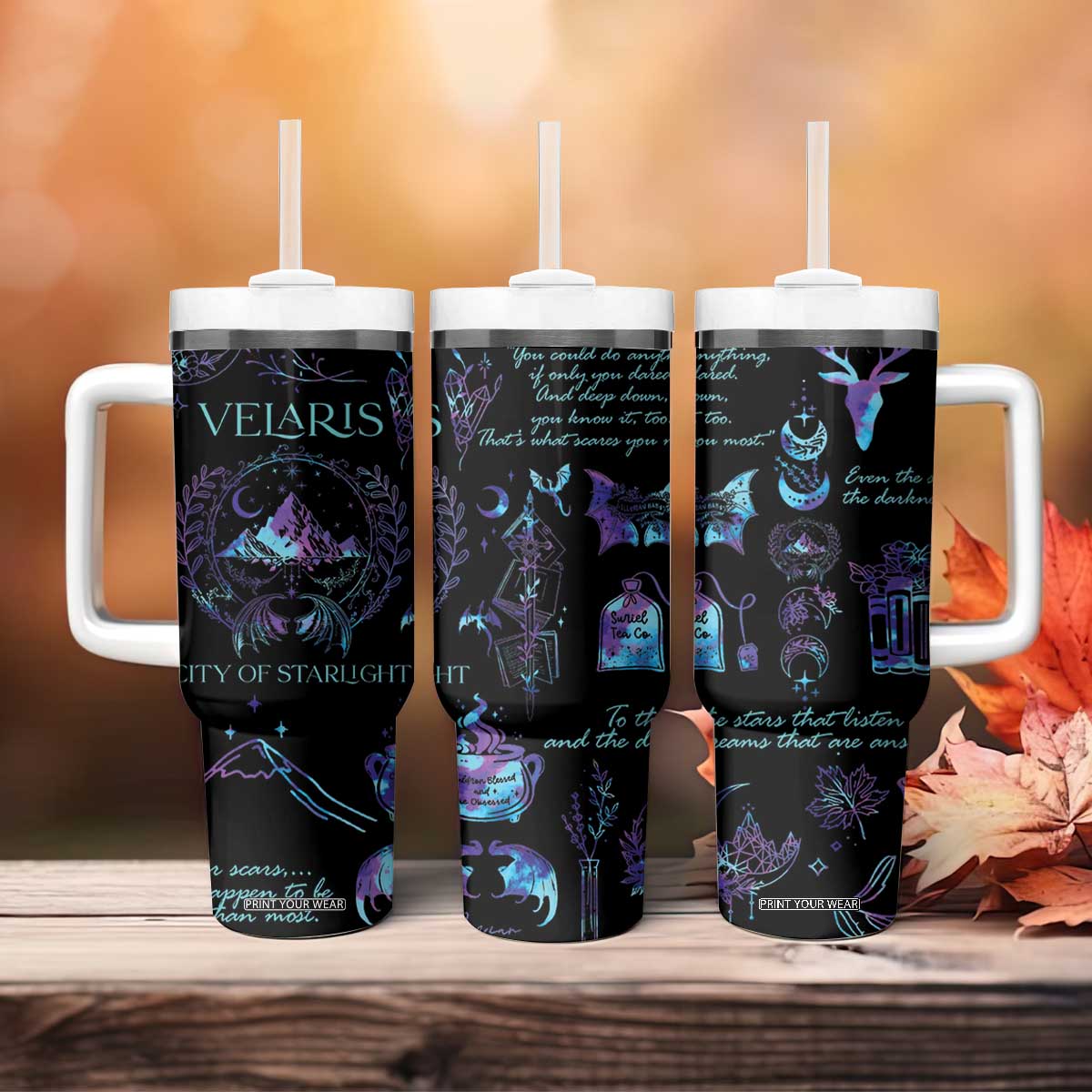 Velaris City Of Starlight Tumbler With Handle Fantasy Celestial City Night Sky Bookish Book Lovers TB10 Print Your Wear