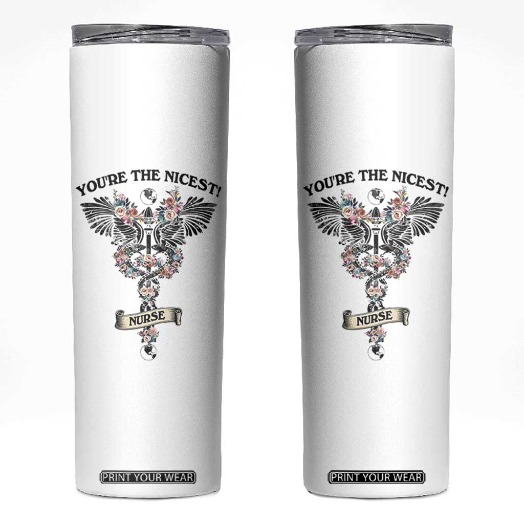 Nurse Gifts For Women Skinny Tumbler Nurse Appreciation Thank You Gift For RN Hospital Staff TB10 White Print Your Wear