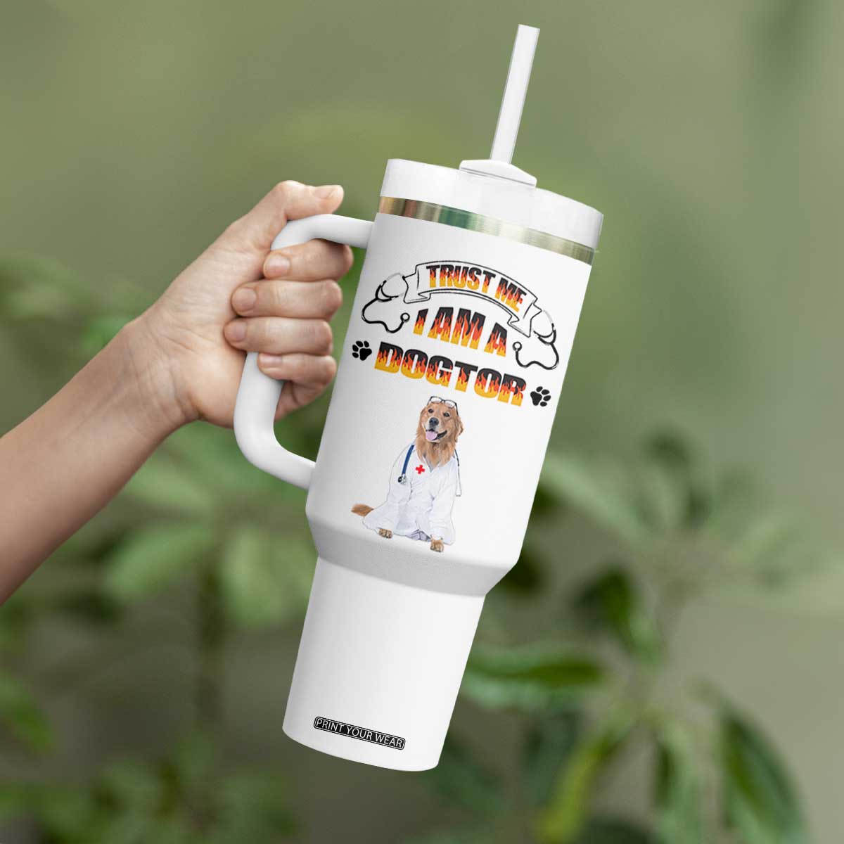 Veterinarian Gifts Tumbler With Handle Trust Me Im A Dogtor Doctor Vet Tech Funny Dog Gifts TB10 Print Your Wear
