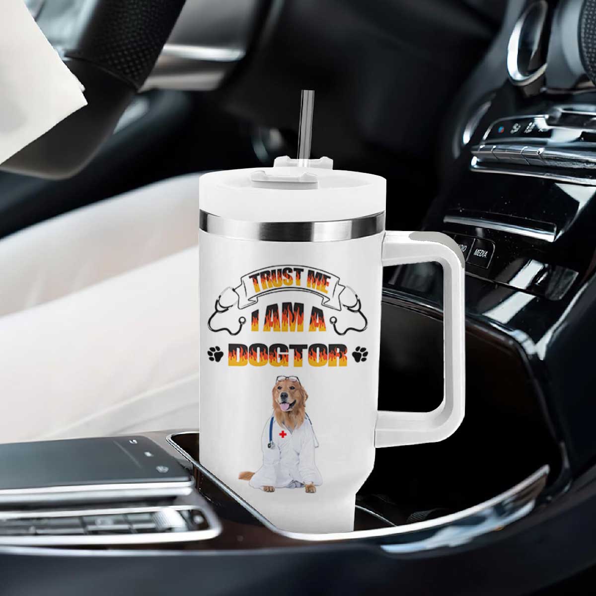 Veterinarian Gifts Tumbler With Handle Trust Me Im A Dogtor Doctor Vet Tech Funny Dog Gifts TB10 Print Your Wear