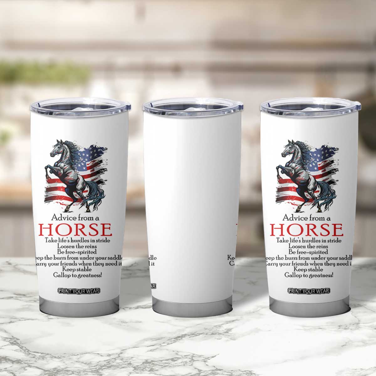 Horse Lovers Tumbler Cup Advice From A Horse Inspiration TB10 Print Your Wear