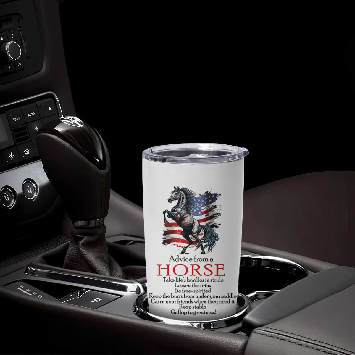 Horse Lovers Tumbler Cup Advice From A Horse Inspiration TB10 Print Your Wear