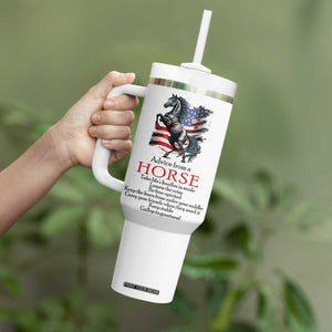 Horse Lovers Tumbler With Handle Advice From A Horse Inspiration TB10 Print Your Wear