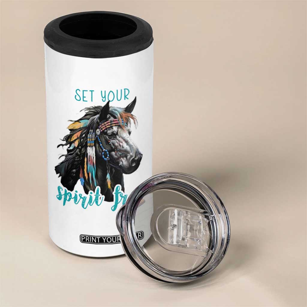 Horse Lovers 4 in 1 Can Cooler Tumbler Cowgirl Cowboy Equestrian Gifts TB10 Print Your Wear