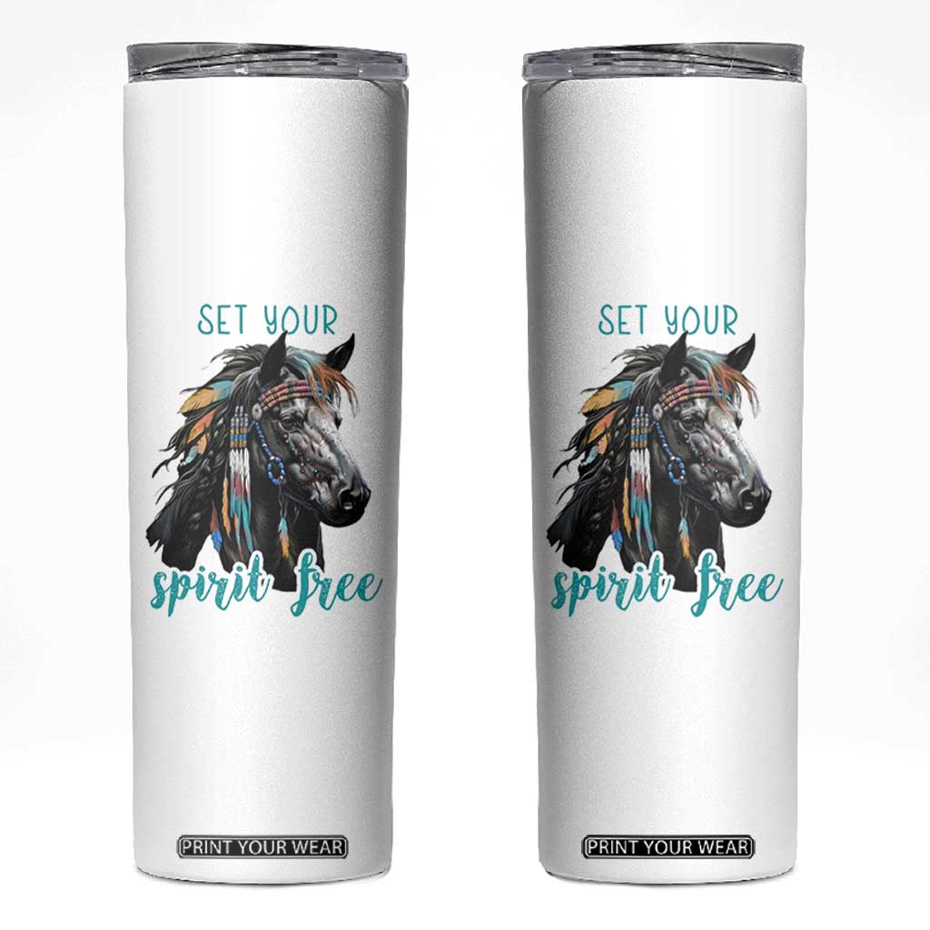 Horse Lovers Skinny Tumbler Cowgirl Cowboy Equestrian Gifts TB10 White Print Your Wear