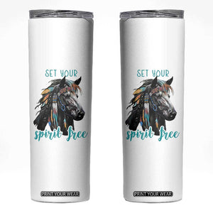 Horse Lovers Skinny Tumbler Cowgirl Cowboy Equestrian Gifts TB10 White Print Your Wear