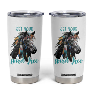 Horse Lovers Tumbler Cup Cowgirl Cowboy Equestrian Gifts TB10 White Print Your Wear