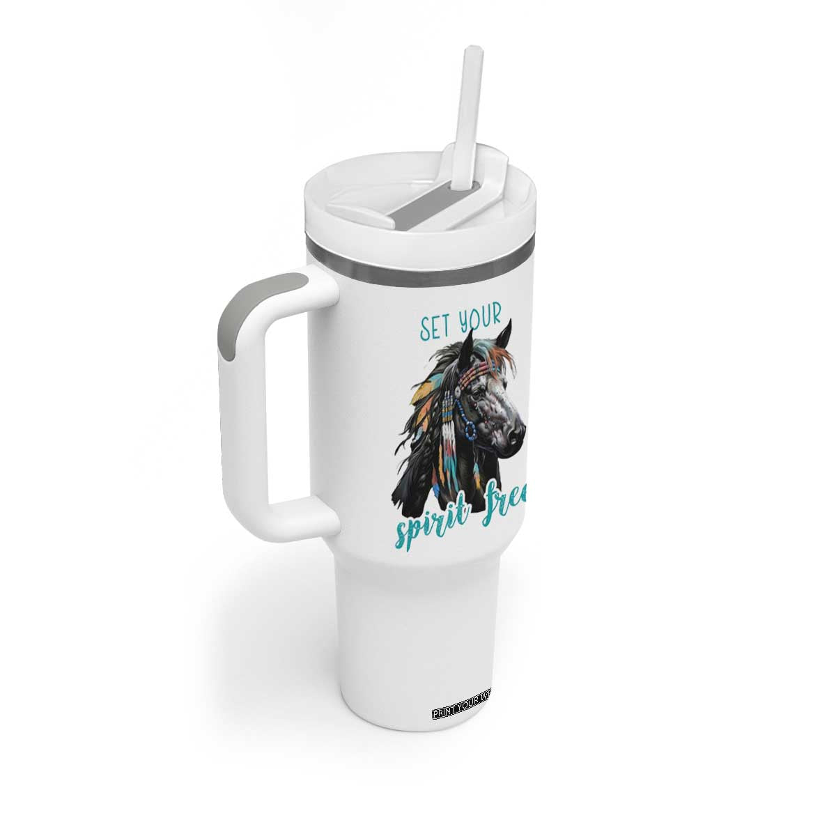 Horse Lovers Tumbler With Handle Cowgirl Cowboy Equestrian Gifts TB10 Print Your Wear