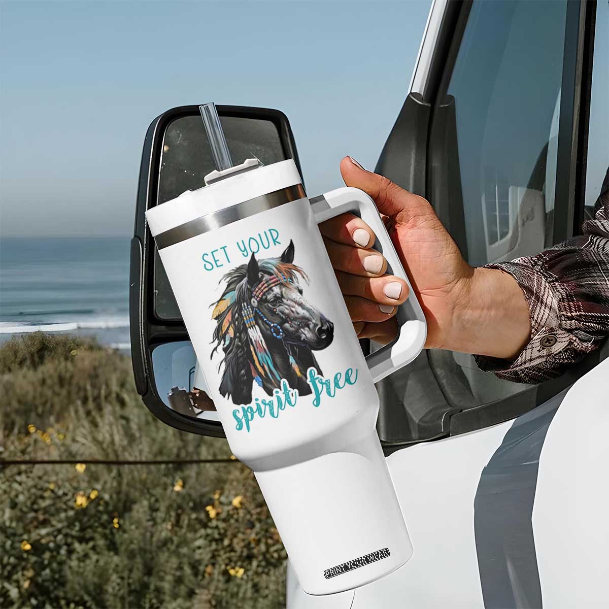 Horse Lovers Tumbler With Handle Cowgirl Cowboy Equestrian Gifts TB10 Print Your Wear