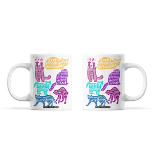 Cat Lover Gifts Coffee Mug Kitten Quotes From Famous Writers Authors and Feline Lovers TB10 White Print Your Wear