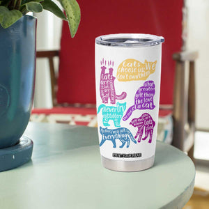 Cat Lover Gifts Tumbler Cup Kitten Quotes From Famous Writers Authors and Feline Lovers TB10 Print Your Wear