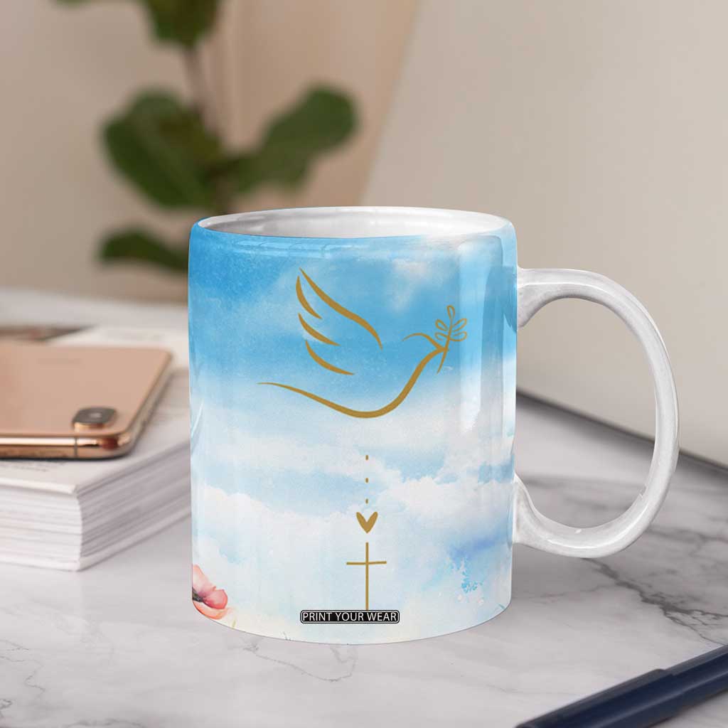 Christian Gifts For Women Coffee Mug Encouraging Bible Verse Cross His Grace Is Sufficient For Me TB10 Print Your Wear