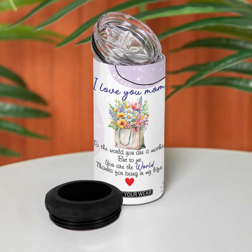 Birthday Gifts For Mom 4 in 1 Can Cooler Tumbler From Daughter Son I Love You Mom Valentines Mothers Day Present TB10 Print Your Wear