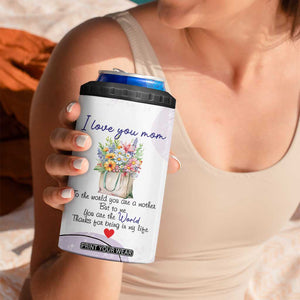 Birthday Gifts For Mom 4 in 1 Can Cooler Tumbler From Daughter Son I Love You Mom Valentines Mothers Day Present TB10 Print Your Wear