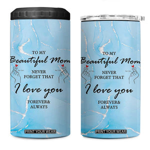 Valentine Gifts For Mom 4 in 1 Can Cooler Tumbler I Love You Mom Mama Momma Gift Ideas TB10 One Size: 16 oz Blue Print Your Wear