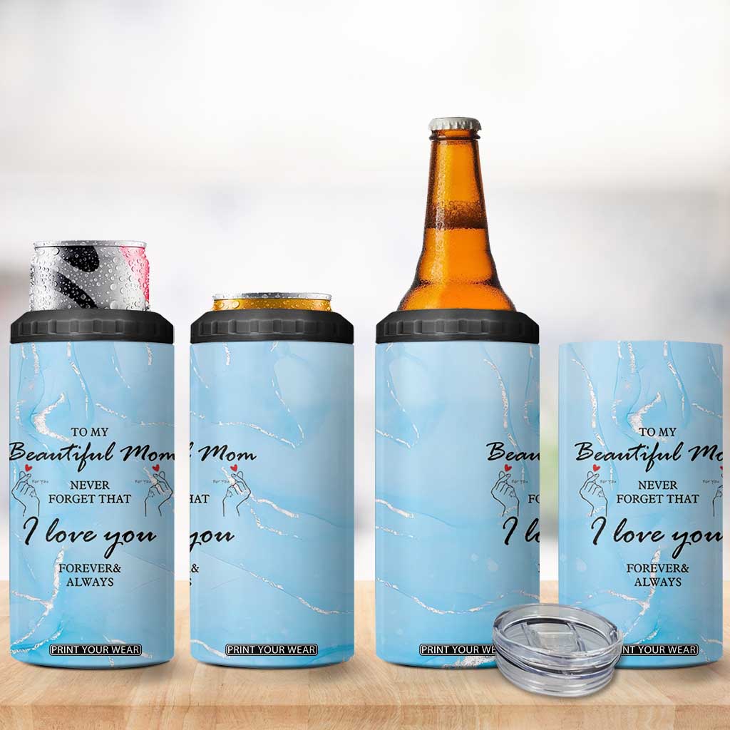Valentine Gifts For Mom 4 in 1 Can Cooler Tumbler I Love You Mom Mama Momma Gift Ideas TB10 Print Your Wear