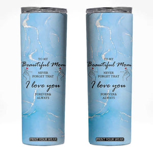 Valentine Gifts For Mom Skinny Tumbler I Love You Mom Mama Momma Gift Ideas TB10 Blue Print Your Wear