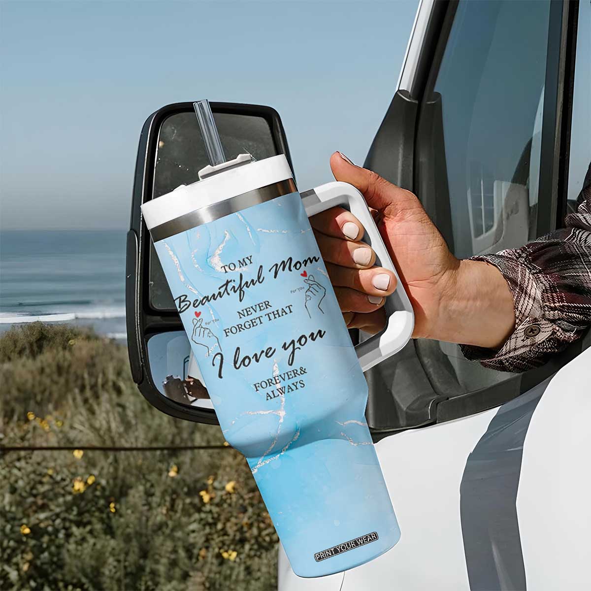 Valentine Gifts For Mom Tumbler With Handle I Love You Mom Mama Momma Gift Ideas TB10 Print Your Wear