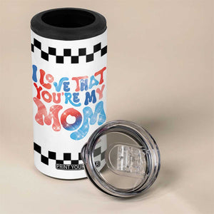 Birthday Gifts For Mom 4 in 1 Can Cooler Tumbler I Love That You're My Mom Checkered Mama TB10 Print Your Wear