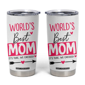 Mom Gifts Tumbler Cup from Daughter Son Funny Birthday Mothers Day Gift TB10 White Print Your Wear