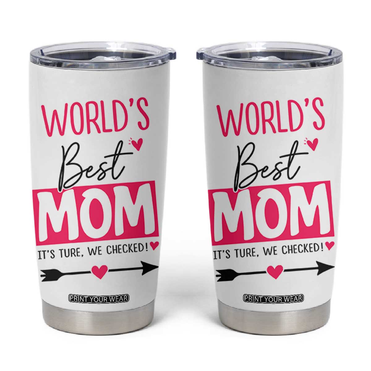 Mom Gifts Tumbler Cup from Daughter Son Funny Birthday Mothers Day Gift TB10 White Print Your Wear
