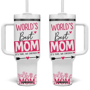Mom Gifts Tumbler With Handle from Daughter Son Funny Birthday Mothers Day Gift TB10 One Size: 40 oz White Print Your Wear
