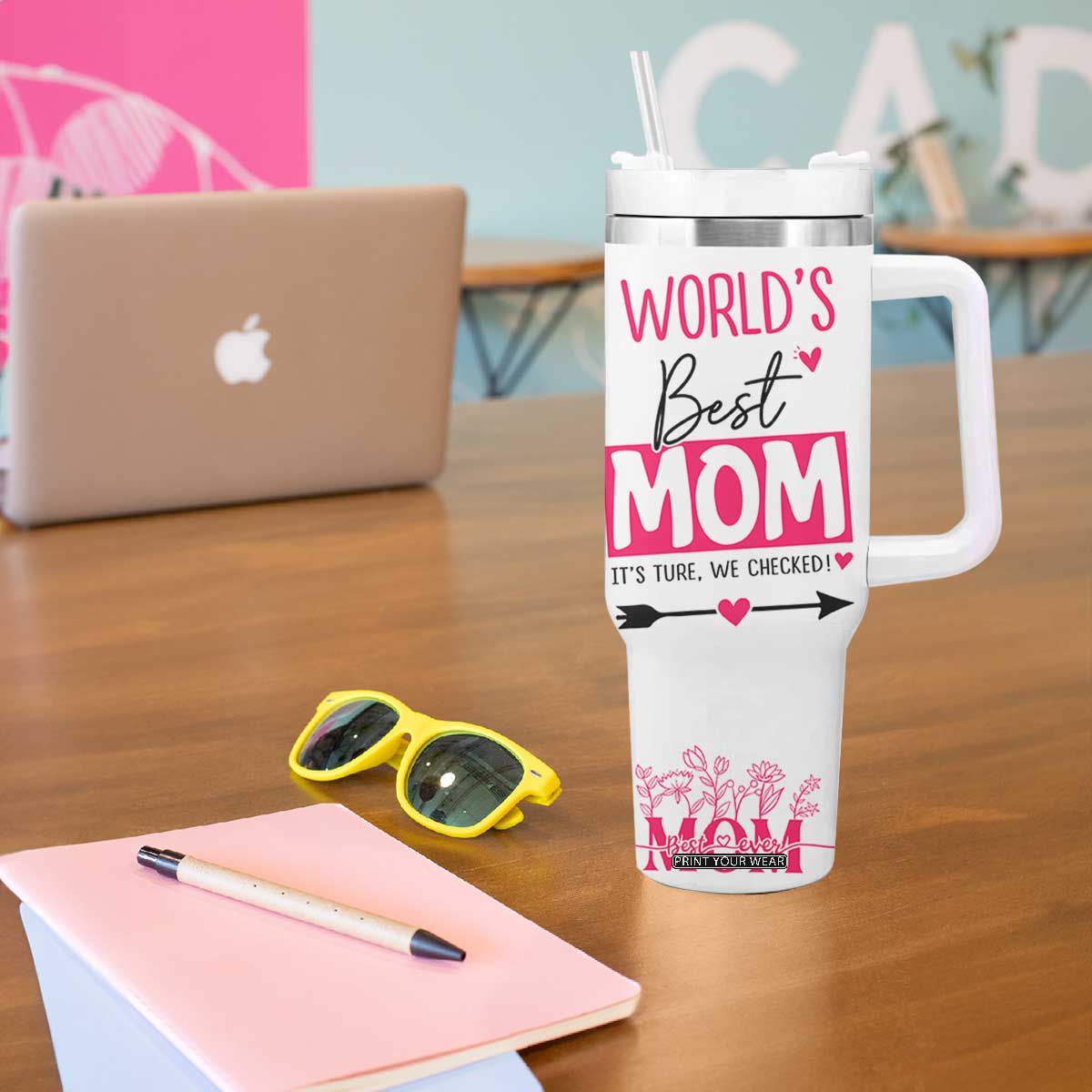 Mom Gifts Tumbler With Handle from Daughter Son Funny Birthday Mothers Day Gift TB10 Print Your Wear