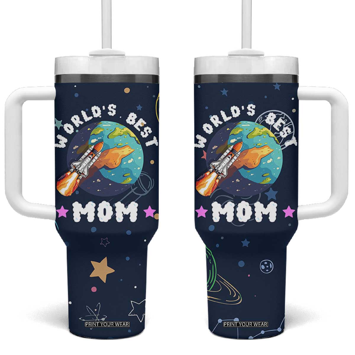 Best Mom Gifts Tumbler With Handle Cute Mother Day Gift For Mom From Daughter Son TB10 One Size: 40 oz Navy Print Your Wear