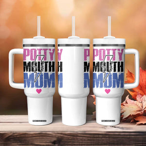 Funny Mom Birthday Gift Tumbler With Handle Potty Mouth Mom Valentines Mothers Day Present TB10 Print Your Wear